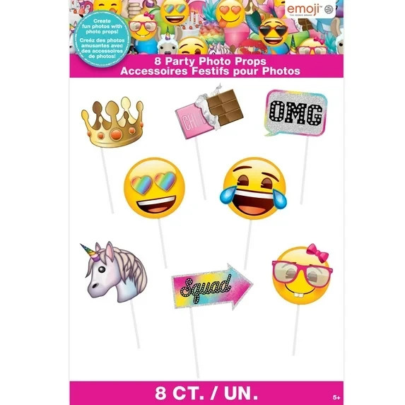 Unique Emoji – The Iconic Brand Party Photo Props (8 Piece Set)