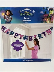 Disney Encanto Birthday Banner Custom Age + 12pc Swirl Decorations Party Set