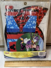Mickey Mouse Roadster Cupcake Stand, 24 Holders, 24 Picks Birthday Party READ