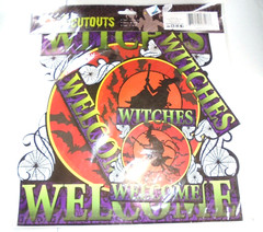 Halloween Witches Paper Cutouts Pack of 4 NEW Party Hanging Decorations