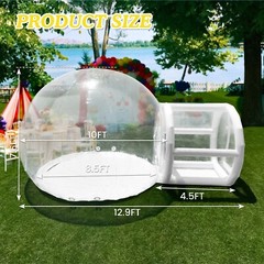 13FT Inflatable Bubble House Balloon Dome Bubble Tent Outdoor For Birthday Party