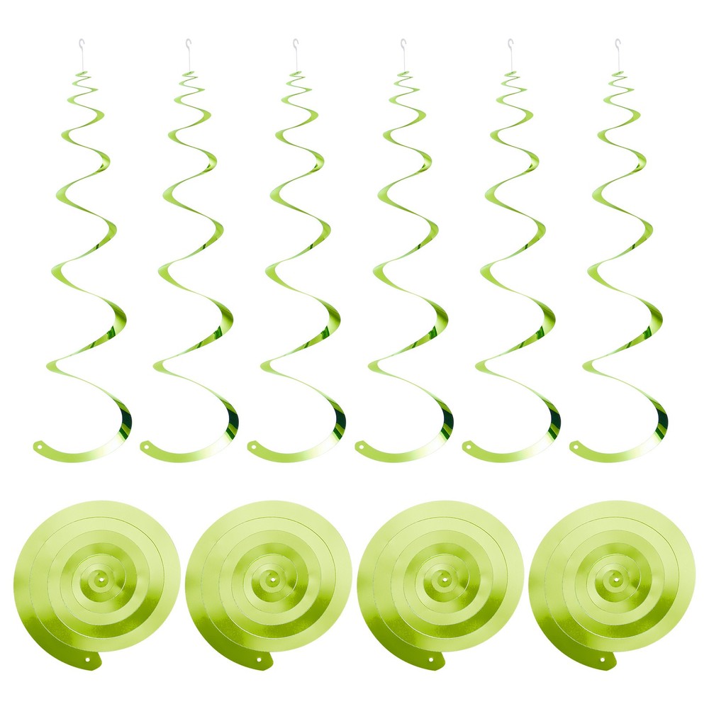 30 Pcs Light Green Party Hanging Single Strip with Hang Tag String,Hook