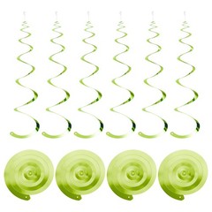 30 Pcs Light Green Party Hanging Single Strip with Hang Tag String,Hook