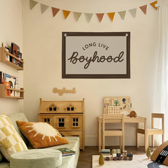 Long Live Boyhood Banner, Boy Nursery Decor, Canvas Banner Wall Hanging Flag Dec