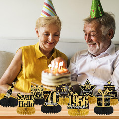 70Th Birthday Decorations Men – 9PCS Vintage 70Th Birthday Party Table Decoratio