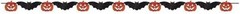 Pumpkin & Bat Streamer Haunted House Carnival Halloween Party Hanging Decoration
