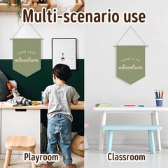 Sage Green Playroom Decor,Boy Nursery Decor,Long Live Adventure Linen Pennant…