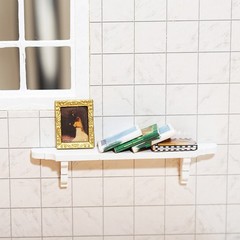 2Pcs Mini House Storage Rack Models White Storage Racks Miniature Furniture