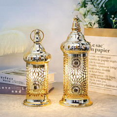 Gold Ramadan Lanterns Set of 2 with Timer – Perfect EID Gift