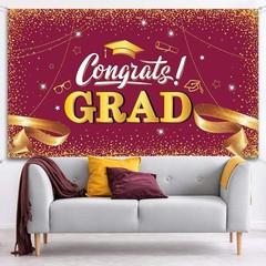 Fabric Background for Graduation Party Supplies 72.8 x 43.3 Inch Royal Blue