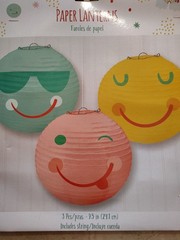 Sunshine And Rainbows Tabletop Message Board And A 3pk Of Paper Lanterns.