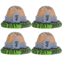 4 Pcs Mini Graveyard Decorations Headstone Memorial Fish Tank Tombstones