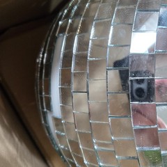 Mirror Disco Ball 12 Inch Silver Party Disco Ball with Hanging Ring Luma Series