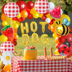 8Pcs Picnic Balloons Gingham Balloons Picnic Party Decoration BBQ Themed Party D