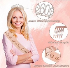 60Th Birthday Decorations for Women, 60Th Birthday Party Supplies Set Black Rose
