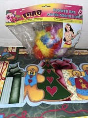 NEW FIESTA HAWAIIAN LUA UNIQUE FLOWER BRA NOVELTY PARTY FAVOR NOVELTY SOUVENIR