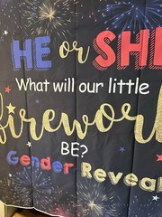 FIREWORK~ gender reveal hanging backdrop~7ftx5ft~black~red White Blue~July 4th