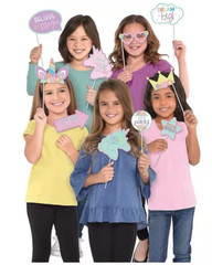ENCHANTED UNICORN Fantasy 13 Piece Birthday Party Photo Booth Props NEW