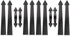 Magnetic Garage Door Hardware Kit 8 Hinges 4 Handles Black 2-Car Decorative