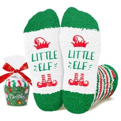 Christmas Gift Ideas for Girls – Secret Santa Socks, Fuzzy Elf Socks for 4-6 …