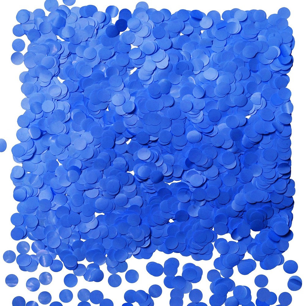 Blue Metallic Foil Round Table Confetti Circle Dots Mylar Scatter Decor 60g