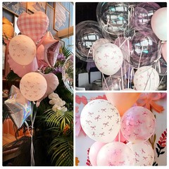 Pink Bow Balloons,60Pcs 12Inches Latex Balloons for Bachelorette,Bridal Engag…