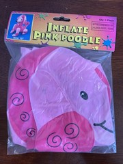 New 1950’s Party Inflatable Pink French Poodle Dog 15” Oriental Trading