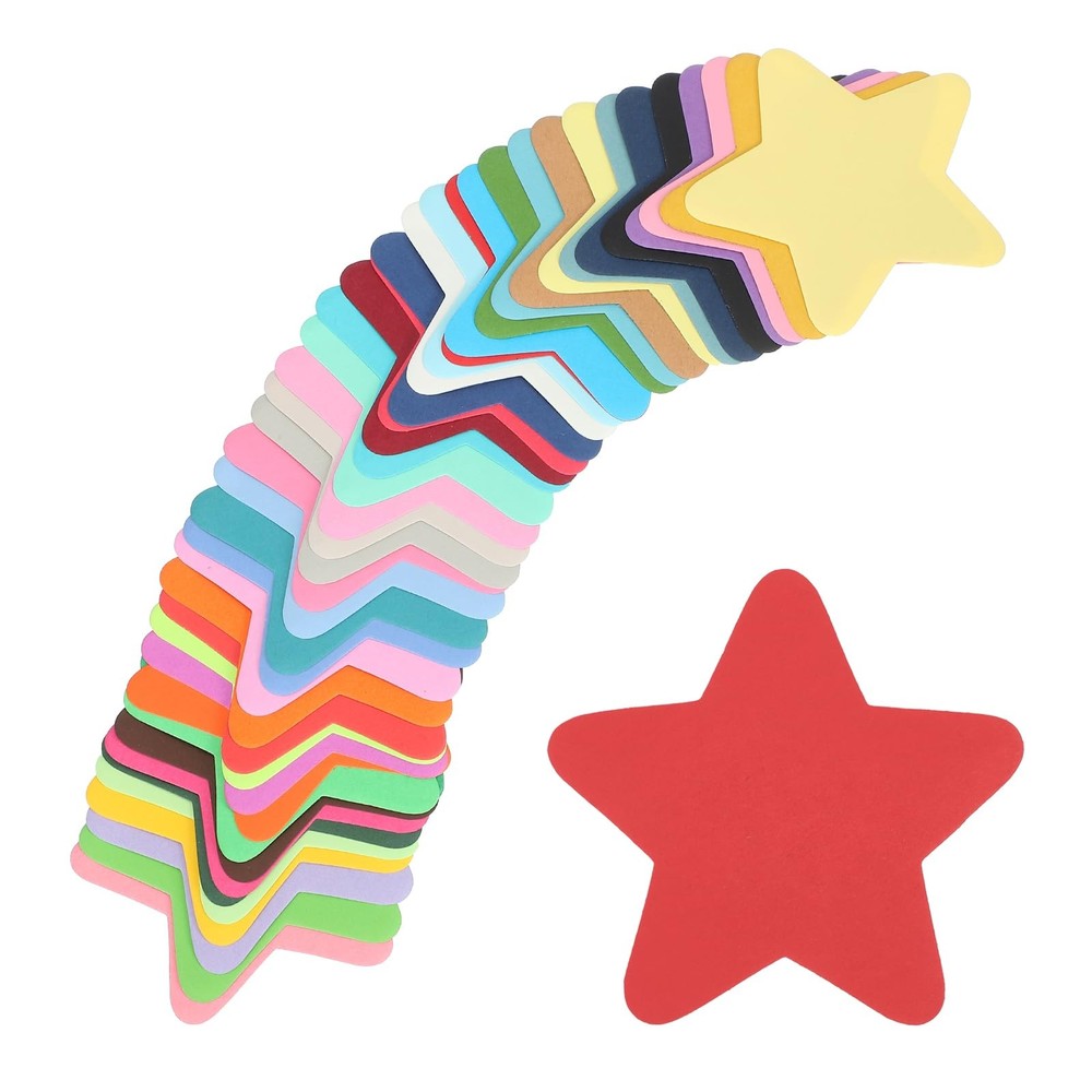 100 Pack 3.4×3.4 Inch MultiColor Star Cutouts Paper Bulletin Board Decorations