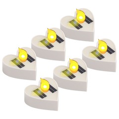 Set of 6 Simulation Candles with Solar Power for Inviting Outdoor Spaces