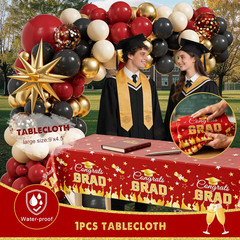 Red Black 2026 Graduation Party Decorations, Class of 2026 Party Supplies Kit, R