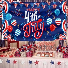 Rectangular Summer Theme Banner, 4th of July Decor for Indoor and Outdoor Events