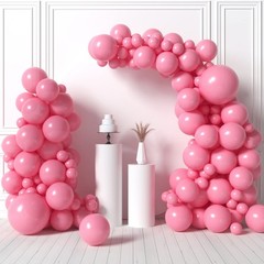 Pastel Pink Balloons | Valentine’s Day Balloons Garland Kit, 5/12/18 Inch | B…