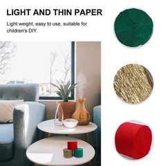 9 Pcs Party Decorations Crepe Paper Roll Streamers Red Green Gold Paper