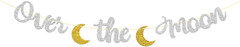over the Moon Banner, Oh Baby Shower Party Bunting Decor, Love You to the Moon a