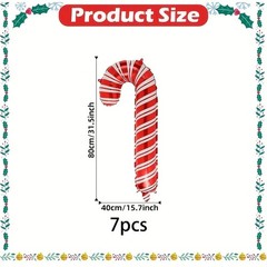 Christmas Candy Cane Foil Balloons Party Holiday New Year Xmas Tree Decorations