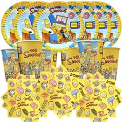 SIMPSONS GIFT BOX CAKE TOPPER CUPCAKE BALLOON BANNER SUPPLIES DECORATIONS
