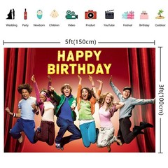 High School Musical Party Supplies Backdrop Banner Birthday Gift Theme Party