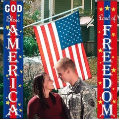 4th of July Decorations, Patriotic Decorations of Hanging American Flag Banne…