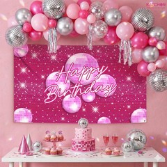 XtraLarge Happy Birthday Backdrop – 72×44 Inch | Pink Happy Birthday Banner for
