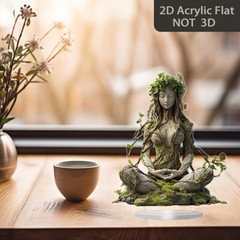 2D Flat Acrylic Goddess Statue Acrylic Flat Desktop Decoration