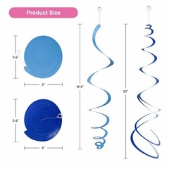 HonuGoGo 48‑Piece Multi-Color Paper Swirl Decorations – Hanging Party Swirls …