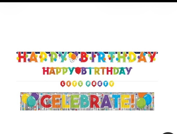 Vibrant Happy Birthday Banner & Foil Celebration Kit Design Party Decorations