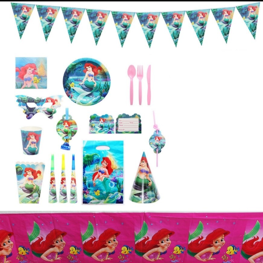 The Little Mermaid Tablewear Set 136pcs