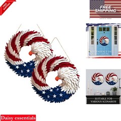 2PC Patriotic Eagle Wreath Door Hangings for 4th of July American Decor Wall …