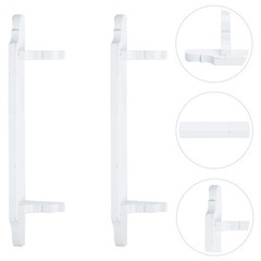 2Pcs Mini House Storage Rack Models White Storage Racks Miniature Furniture