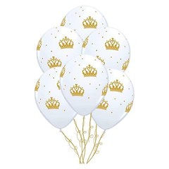 Qualatex Latex Balloons 11″Crown Kings Coronation Party Decoration x 25