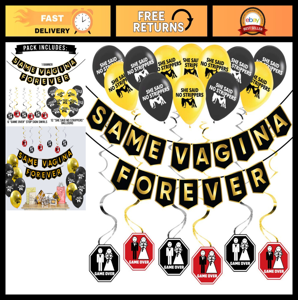 Bachelor Party Pack – Fun Birthday Decorations & Supplies for Him, Gifts Include