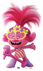 Princess Poppy Heart Glasses Official Trolls World Tour Mini Cardboard Cutout