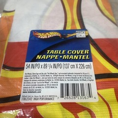 Hallmark Party Express Hot Wheels Birthday Party Table Cover 54″ x 89.25″ 2003