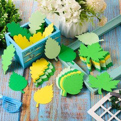 360 PCS 4 Green Spring Leaf Paper Cutouts, Maple, Oak, Birch, Bulletin Board